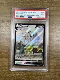 Pokemon TCG Arceus v SWSH Black Star Promo Holo Card SWSH204 PSA 9 - Image 1