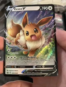 Eevee V Eevee Stamped SWSH065 Promo Pokemon TCG Battle Academy 2022 NM - Image 1