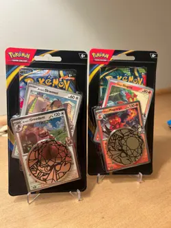 Pokemon Mega Evolution phantasmal flames blister pack set- Greedent and Magcargo - Image 1