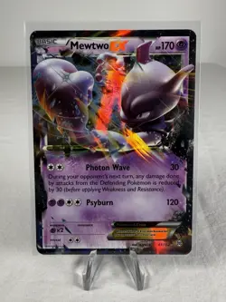 Pokemon TCG Mewtwo EX 61/162 XY Breakthrough Ultra Rare Holo - Image 1