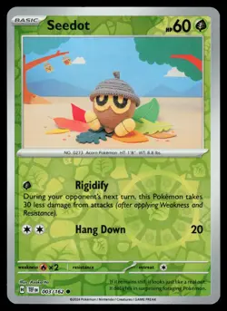 Seedot 003/162 Reverse Holo Pokemon Temporal Forces LP - Image 1