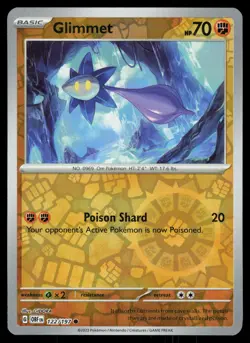 Glimmet 122/197 Reverse Holo Pokemon Obsidian Flames LP - Image 1