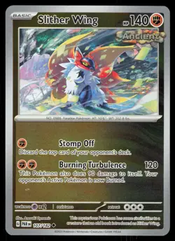 Slither Wing 107/182 Reverse Holo Pokemon Paradox Rift LP - Image 1
