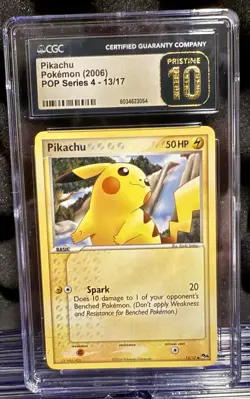 Pokemon TCG Pikachu 13/17 Pop Series 4 2006 CGC PRISTINE 10 LOW POP = 25! - Image 1