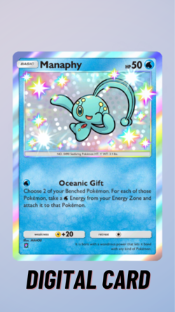 Manaphy Shiny Mega Rising Pokemon TCG Pocket Trade 1 Star? (English) - Image 1