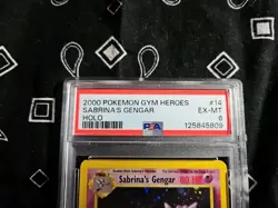 2000 POKEMON GYM HEROES HOLO #14 SABRINA'S GENGAR PSA 6 EX - MT ***SWIRL*** - Image 3