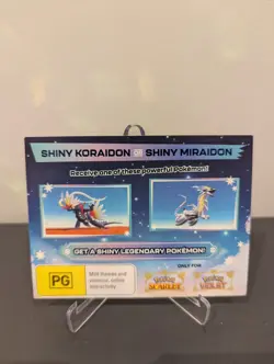 POKEMON SCARLET & VIOLET SHINY KORAIDON OR MIRAIDON CODE NINTENDO SWITCH EB GAME - Image 1