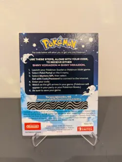 POKEMON SCARLET & VIOLET SHINY KORAIDON OR MIRAIDON CODE NINTENDO SWITCH EB GAME - Image 2