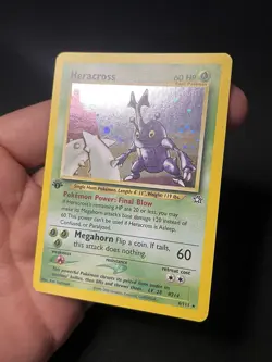 Heracross 1st Edition Neo Genesis 6/111 Holo Rare 2000 Pokemon Vintage - Image 2