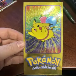 PIKACHU TOPPS POKEMON TV ANIMATION SERIES 2 OVERSIZED TIN TOPPER 2000 #4/5 - Image 1