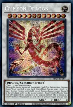 Yugioh Dueling Mirrors: Crimson Dragon Prismatic Secret Rare MP24-EN097 - Image 1