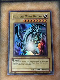Yu-Gi-Oh! TCG Blue-Eyes White Dragon LP Original Print LOB-001 - Image 1