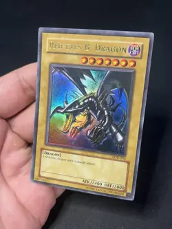 Yu-Gi-Oh! Red-Eyes B. Dragon - LOB-070 Original Print Misprint Foil Shift - Image 1