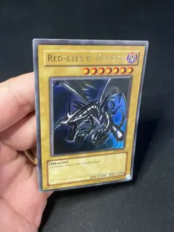 Yu-Gi-Oh! Red-Eyes B. Dragon - LOB-070 Original Print Misprint Foil Shift - Image 3