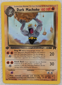 2000 Dark Machoke #40 Team Rocket Regular Pokemon Card Uncommon 1st Edition - Image 1