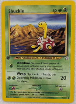 2000 Shuckle #72 Neo Genesis Regular Pokemon Card Common 1st Edition - Image 1