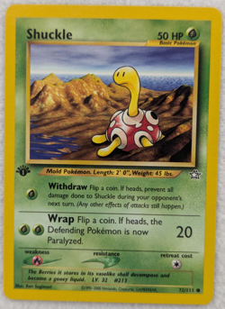 2000 Shuckle #72 Neo Genesis Regular Pokemon Card Common 1st Edition - Image 2