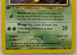 2000 Shuckle #72 Neo Genesis Regular Pokemon Card Common 1st Edition - Image 4