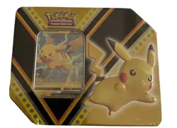 Pokemon TCG: V Powers Tin PIKACHU NEW Factory Sealed Five Booster Packs - Image 1