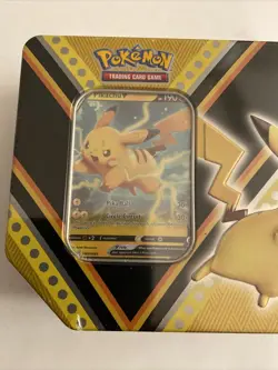 Pokemon TCG: V Powers Tin PIKACHU NEW Factory Sealed Five Booster Packs - Image 3