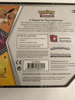 Pokemon TCG: V Powers Tin PIKACHU NEW Factory Sealed Five Booster Packs - Image 5
