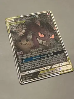 Gengar & Mimikyu GX 165/181 Team Up Alt Art Ultra Rare Holo Pokemon Card DMG - Image 3