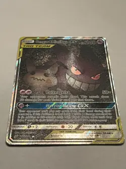 Gengar & Mimikyu GX 165/181 Team Up Alt Art Ultra Rare Holo Pokemon Card DMG - Image 5