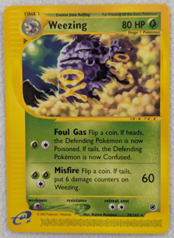 2002 Weezing #70 Expedition Regular Pokemon Card Rare - Image 2