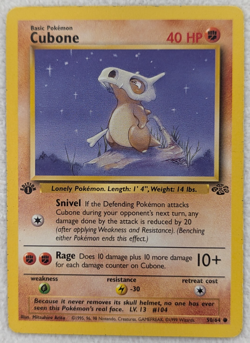 1999 Cubone #50 Jungle Regular Pokemon Card Common 1st Edition - Image 1