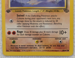 1999 Cubone #50 Jungle Regular Pokemon Card Common 1st Edition - Image 4