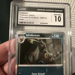 CGC 10 GEM MINT Umbreon 059/131 HOLO RARE Prismatic Evolutions Pokemon Card - Image 4