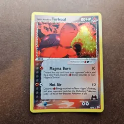 Team Magma's Torkoal 12/95 Pokemon EX Team Magma vs Team Aqua Holo Card - LP - Image 1