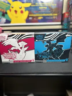 Pokemon Black Bolt and White Flare Elite Trainer Box ETB Set of 2 FACTORY SEALED - Image 1