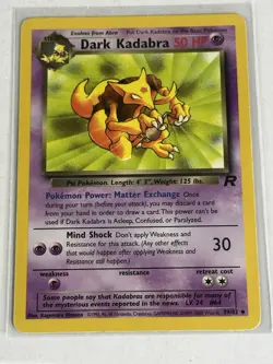 Pokemon TCG Dark Kadabra 39/82 Team Rocket WotC - Image 1