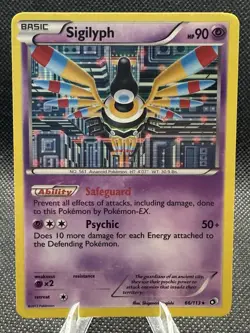 Sigilyph 66/113 Pokemon Legendary Treasures Black White Holo Rare Lightly Played - Image 1
