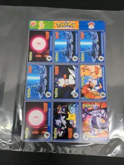 1999 Burger King Pokemon movie Poketrivia uncut sheets complete set of 20 - Image 1
