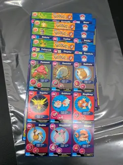 1999 Burger King Pokemon movie Poketrivia uncut sheets complete set of 20 - Image 3