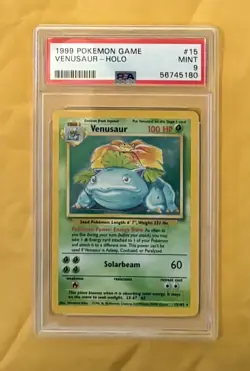 Carta Pokemon Venusaur ENG psa 9 Set Base 1999 - Image 1