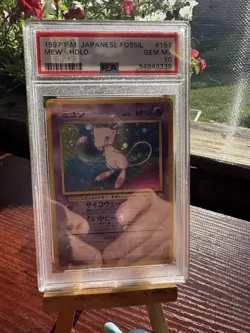 1997 P. M. Pokemon Japanese Fossil #151 Mew Holo PSA GM 10 Low Population - Image 2