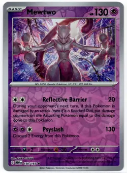 Pokemon - Mewtwo 150/165 Reverse Holo - Sv: 151 - NM - Image 1