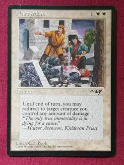 Magic The Gathering ALLIANCES MARTYRDOM A white card MTG - Image 1