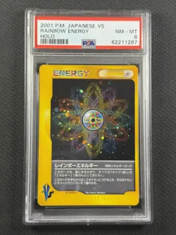 Pokemon Cards PSA 8 Nm-Mt Rainbow Energy Holo VS 2001 Ultra Rare - Image 1