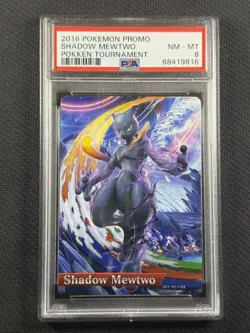 Pokemon Cards PSA 8 Nm-Mt Shadow Mewtwo Pokken Tournament Promo 2016 001-AC-C0E - Image 1