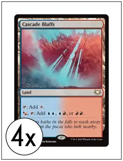 4x Cascade Bluffs, Edge of Eternities Commander, Magic MTG NM - Image 1