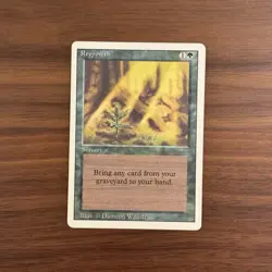 Regrowth LP/MP 3rd Edition Revised Magic the Gathering MTG TCG - Image 1