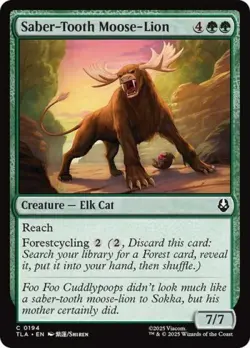 ~ Saber-Tooth Moose-Lion ~ NM Foil ~ MTG: Avatar ~ MTG ~ - Image 1
