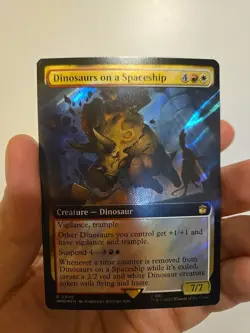 Dinosaurs on a Spaceship (Extended Art) (Surge Foil) Universes Beyond: Doctor... - Image 1