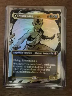 MTG Avatar:The Last Airbender Avatar Aang #308 Borderless Foil - Mint - Unplayed - Image 1