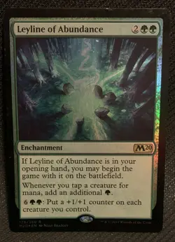 MTG - 1x Leyline of Abundance - Foil - Core Set 2020 LP - Image 1