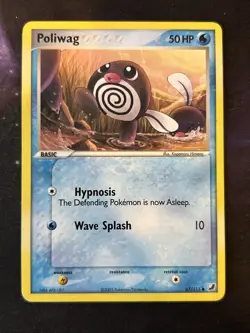 Pokemon TCG Poliwag EX Unseen Forces 67/115 Regular Common LP - Image 1